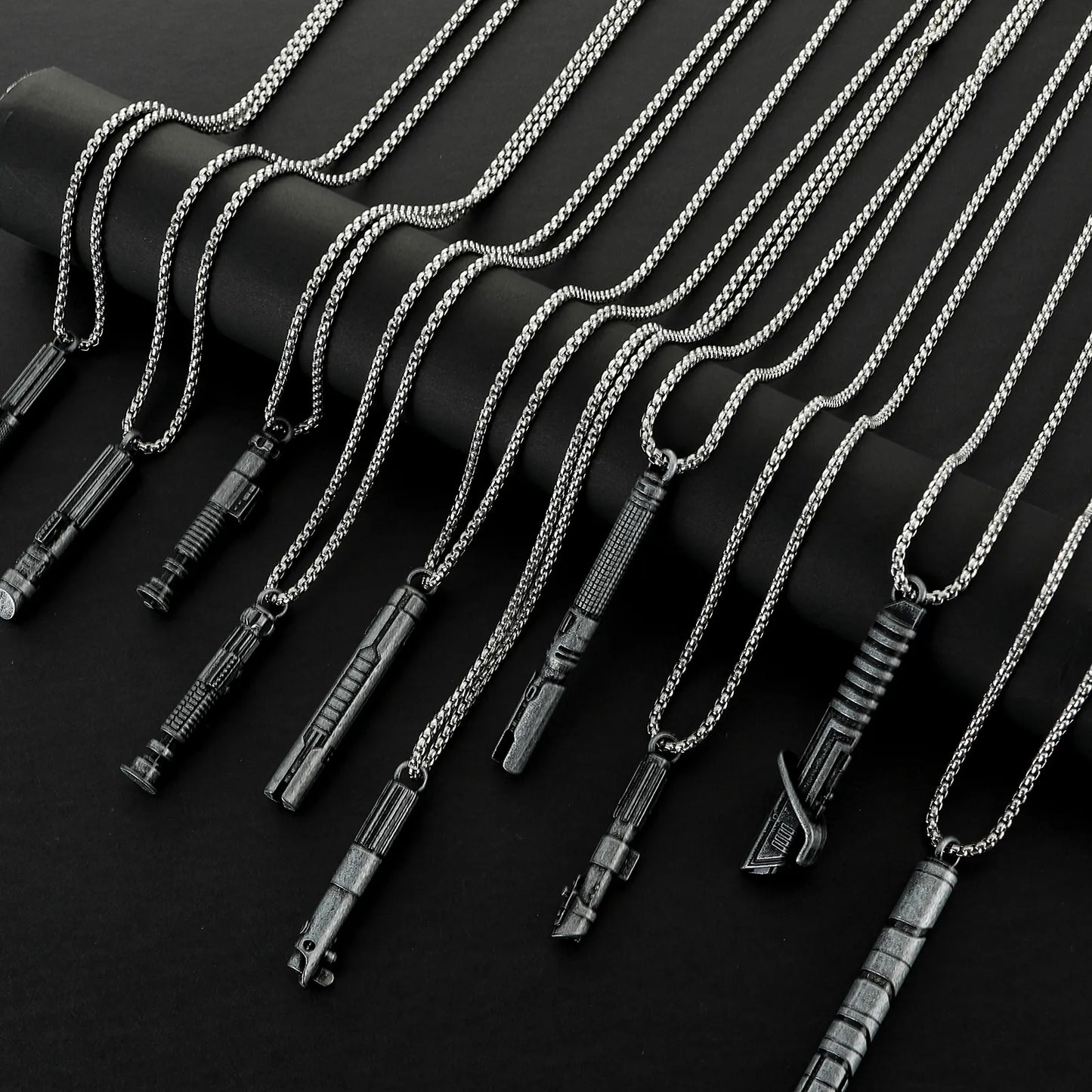 Stainless Steel Lightsaber Pendant Necklace