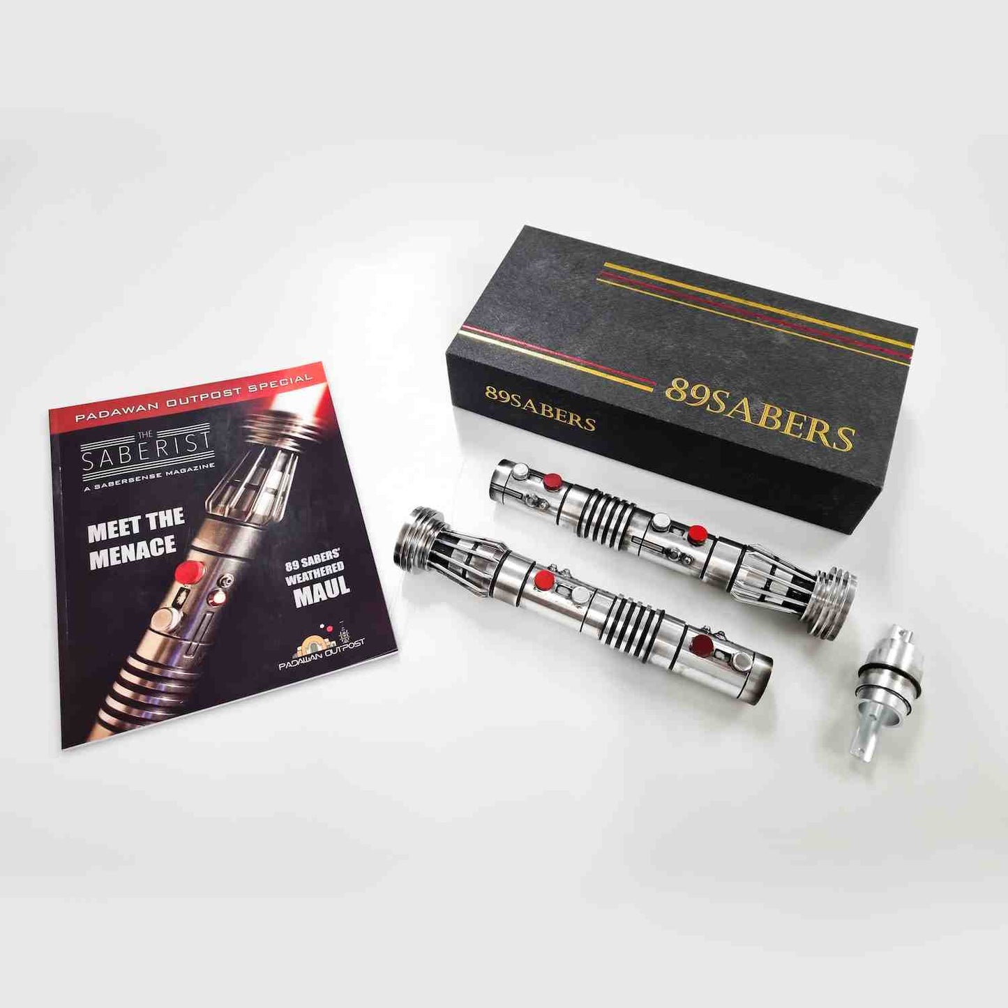 Collectors Edition Lightsaber - Collectors Edition Saber - 89 Sabers Darth Maul Weathered - Padawan Outpost