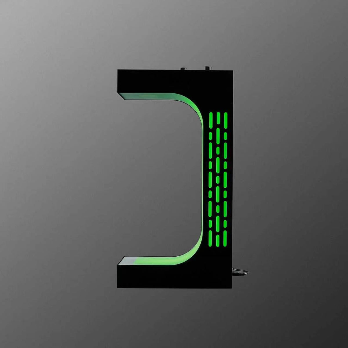 Floating lightsaber display stand lit green