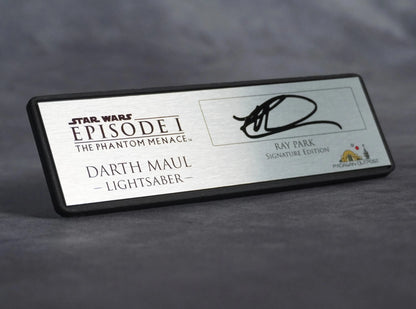 Signature Plaque: Darth Maul - Signed by Ray Park