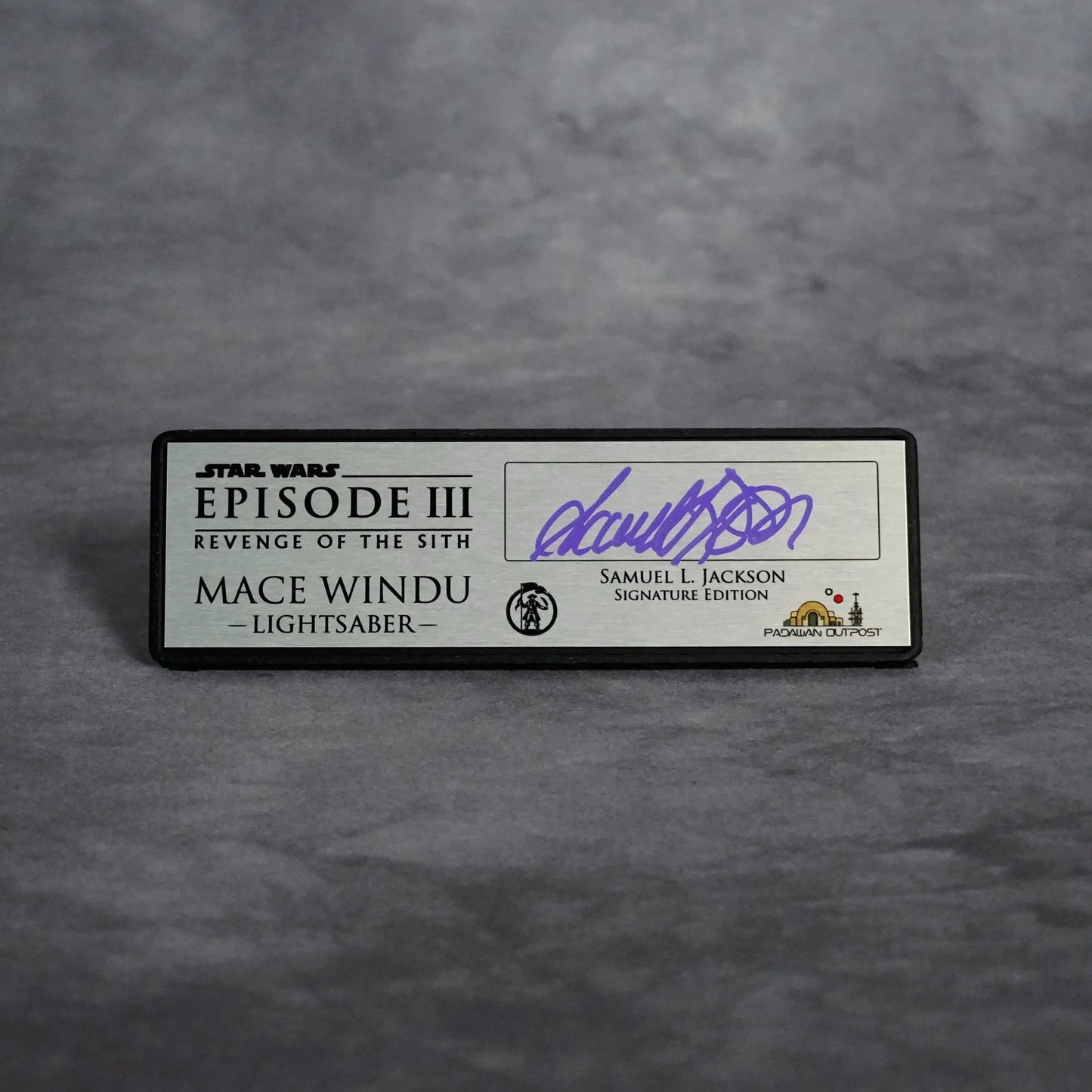Signature Plaque: Mace Windu - Signed by Samuel L. Jackson