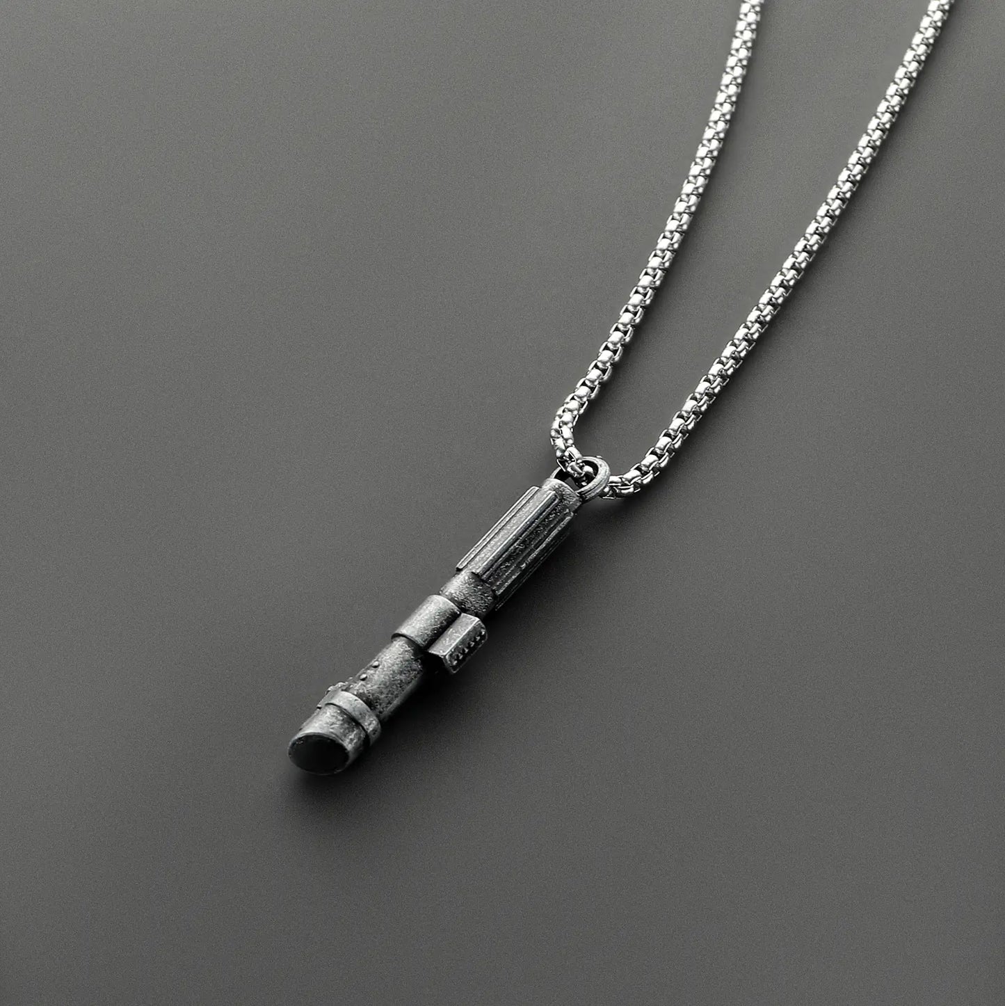 Stainless Steel Lightsaber Pendant Necklace