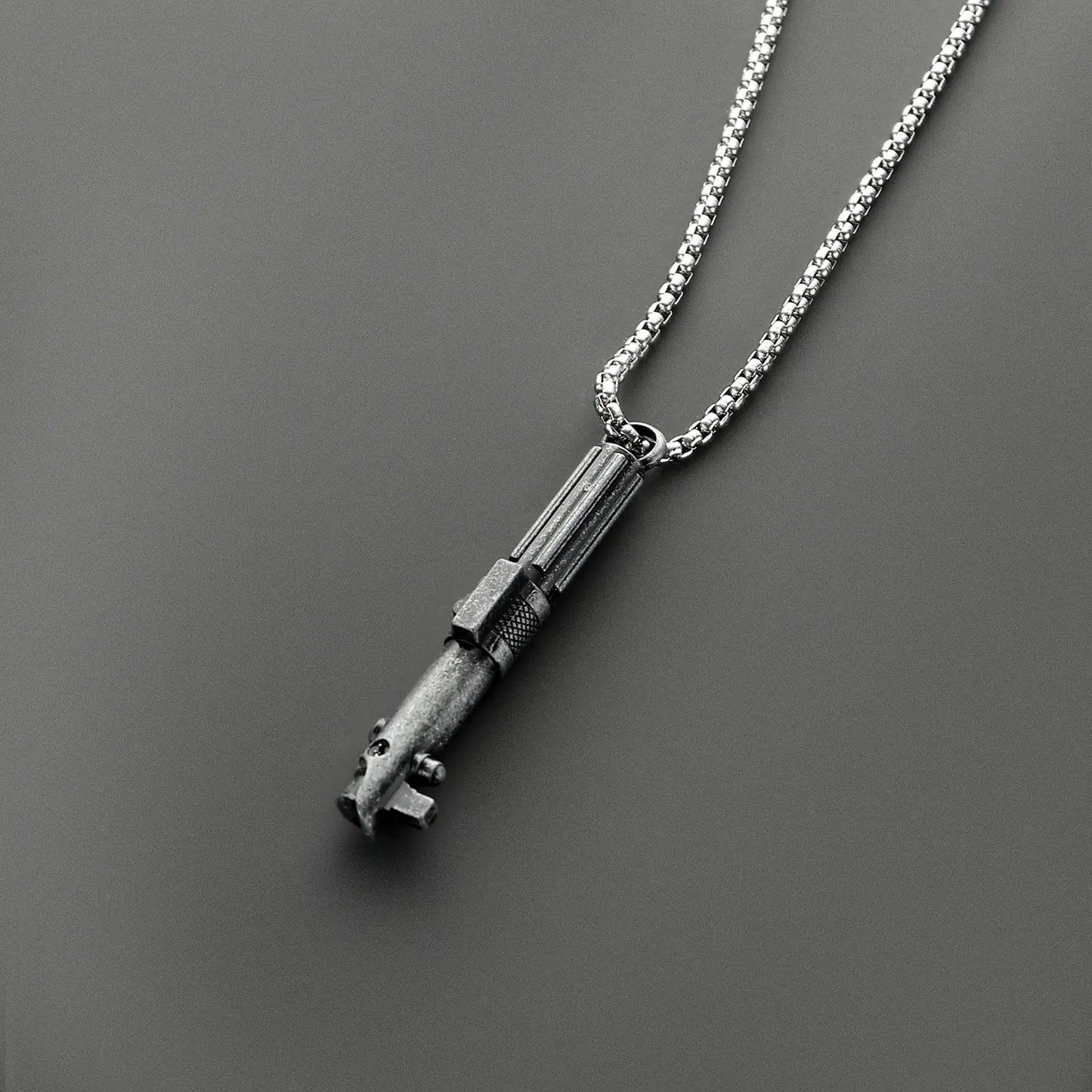 Stainless Steel Lightsaber Pendant Necklace