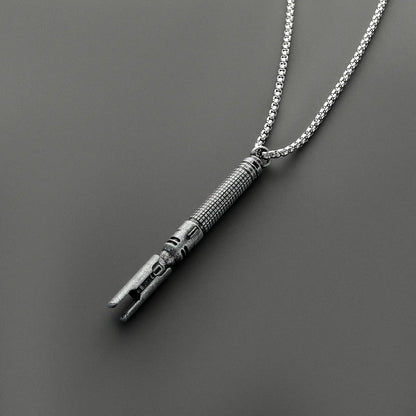 Stainless Steel Lightsaber Pendant Necklace