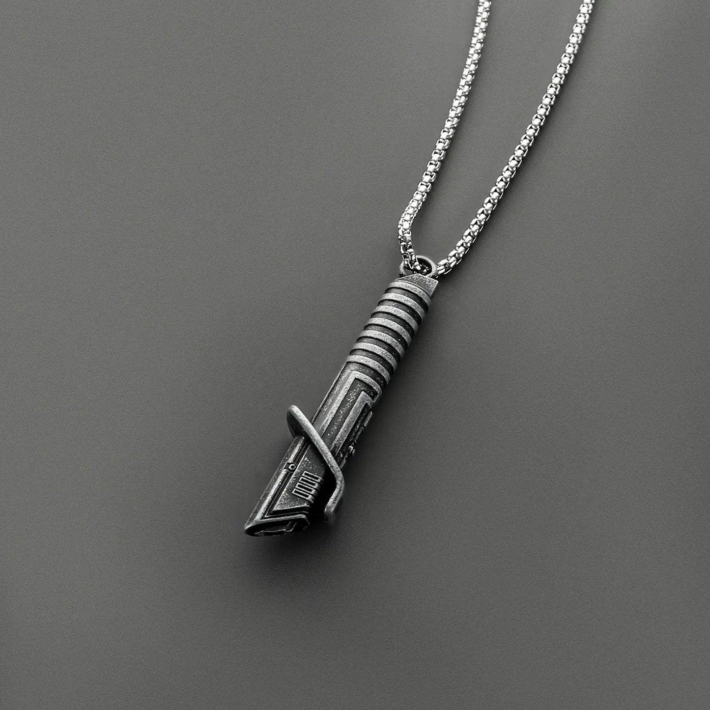 Stainless Steel Lightsaber Pendant Necklace