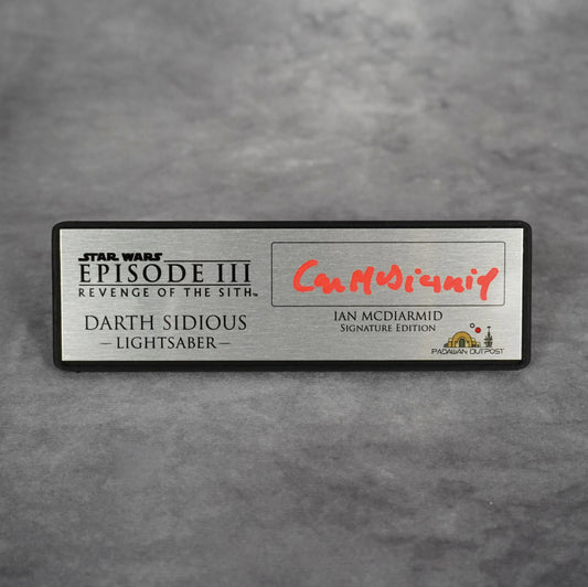Signature Plaque: Darth Sidious - Signed by Ian McDiarmid