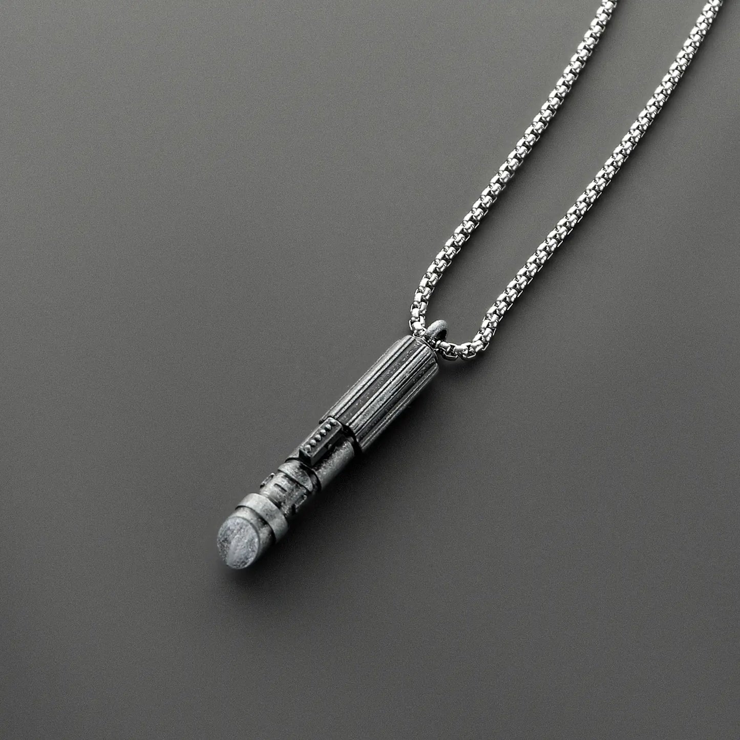 Stainless Steel Lightsaber Pendant Necklace
