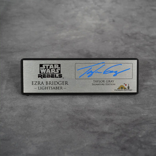 Signature Plaque: Ezra Bridger - Signed by Taylor Gray