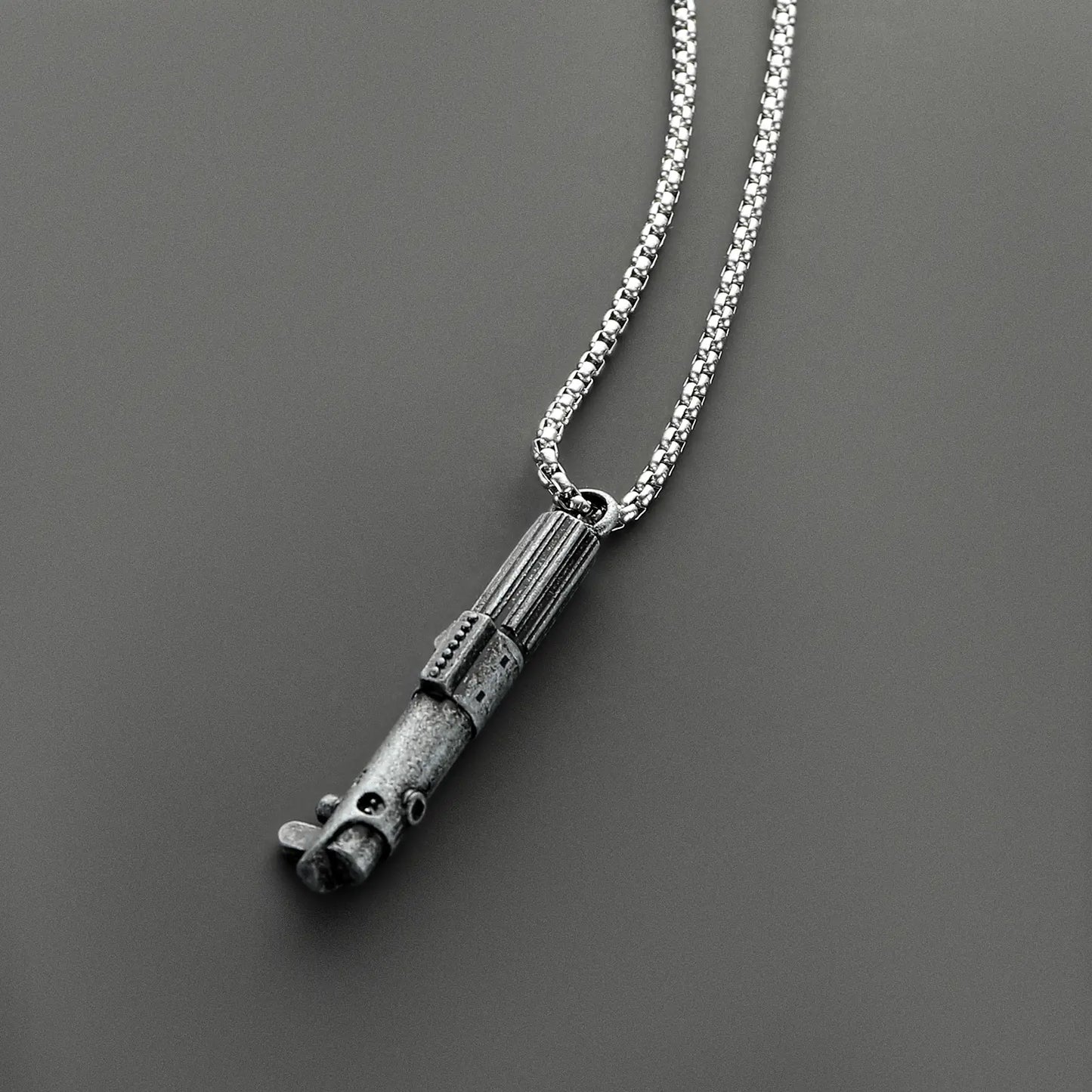 Stainless Steel Lightsaber Pendant Necklace