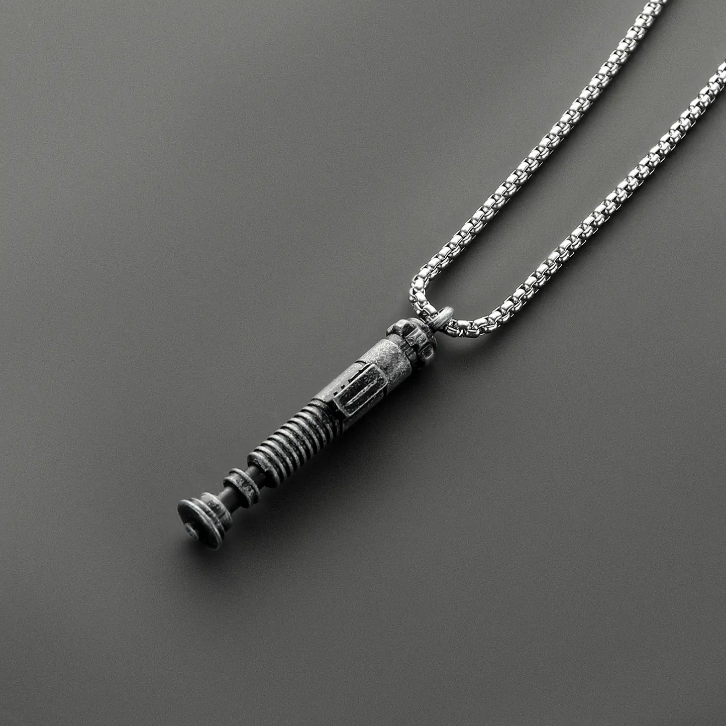Stainless Steel Lightsaber Pendant Necklace