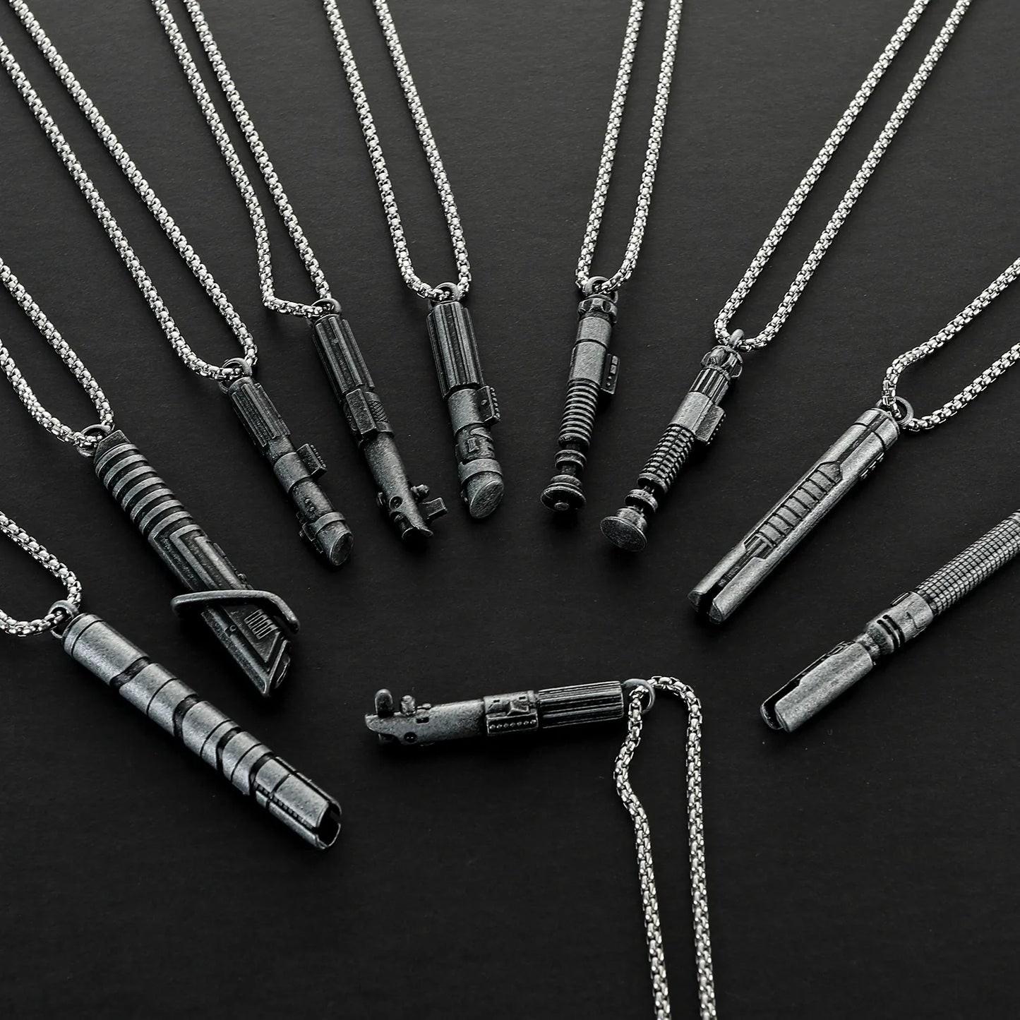 Stainless Steel Lightsaber Pendant Necklace