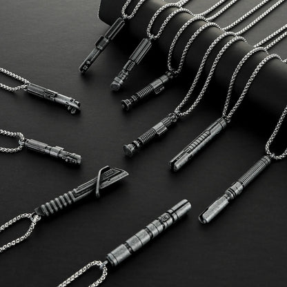 Stainless Steel Lightsaber Pendant Necklace
