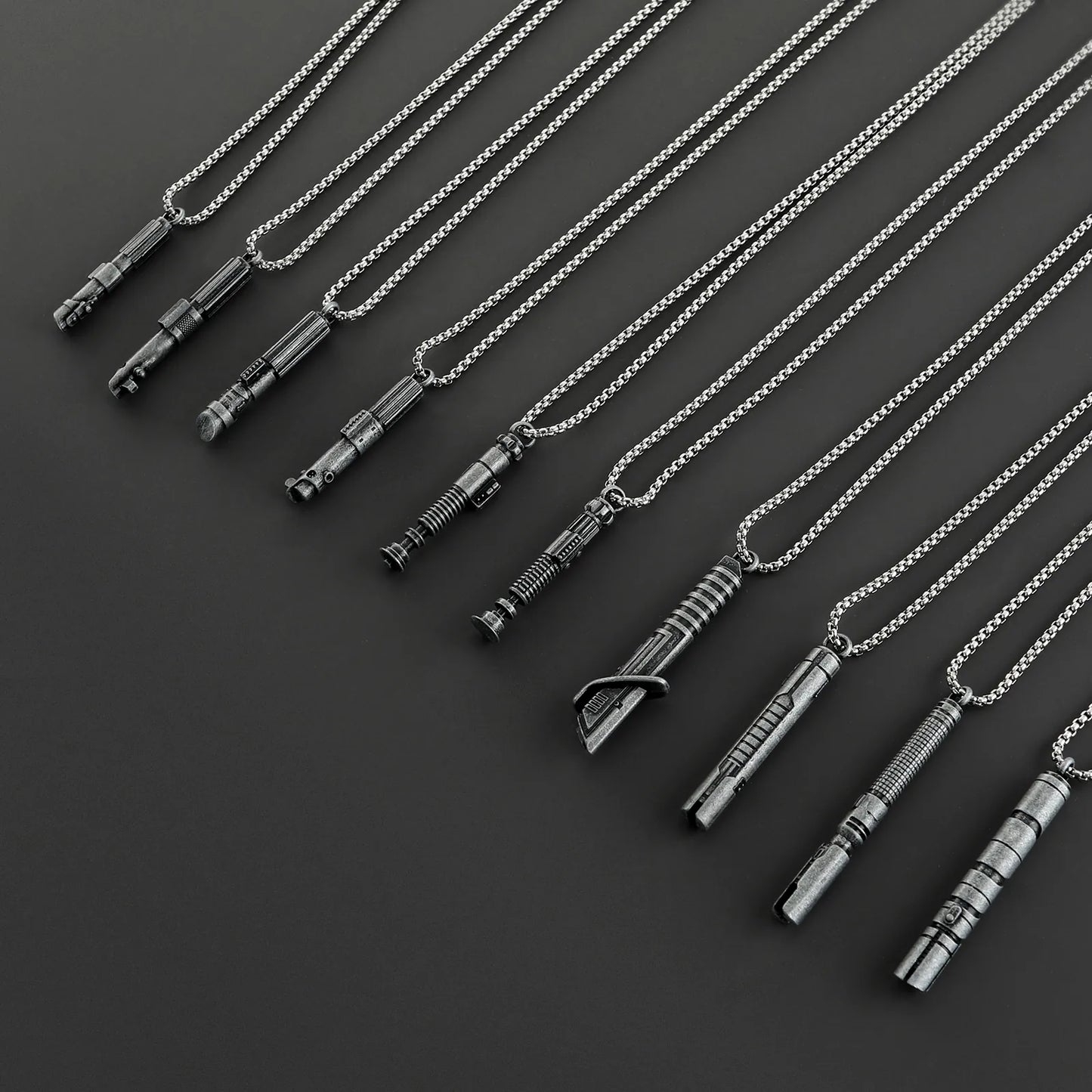 Stainless Steel Lightsaber Pendant Necklace