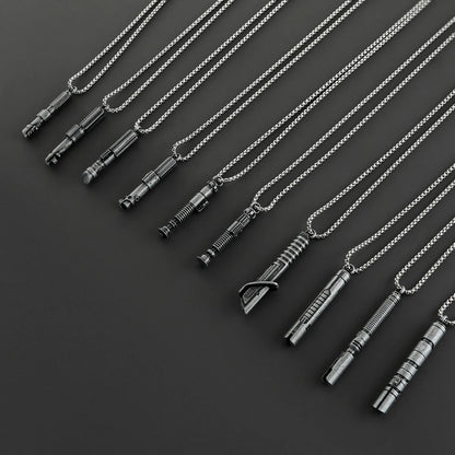 Stainless Steel Lightsaber Pendant Necklace