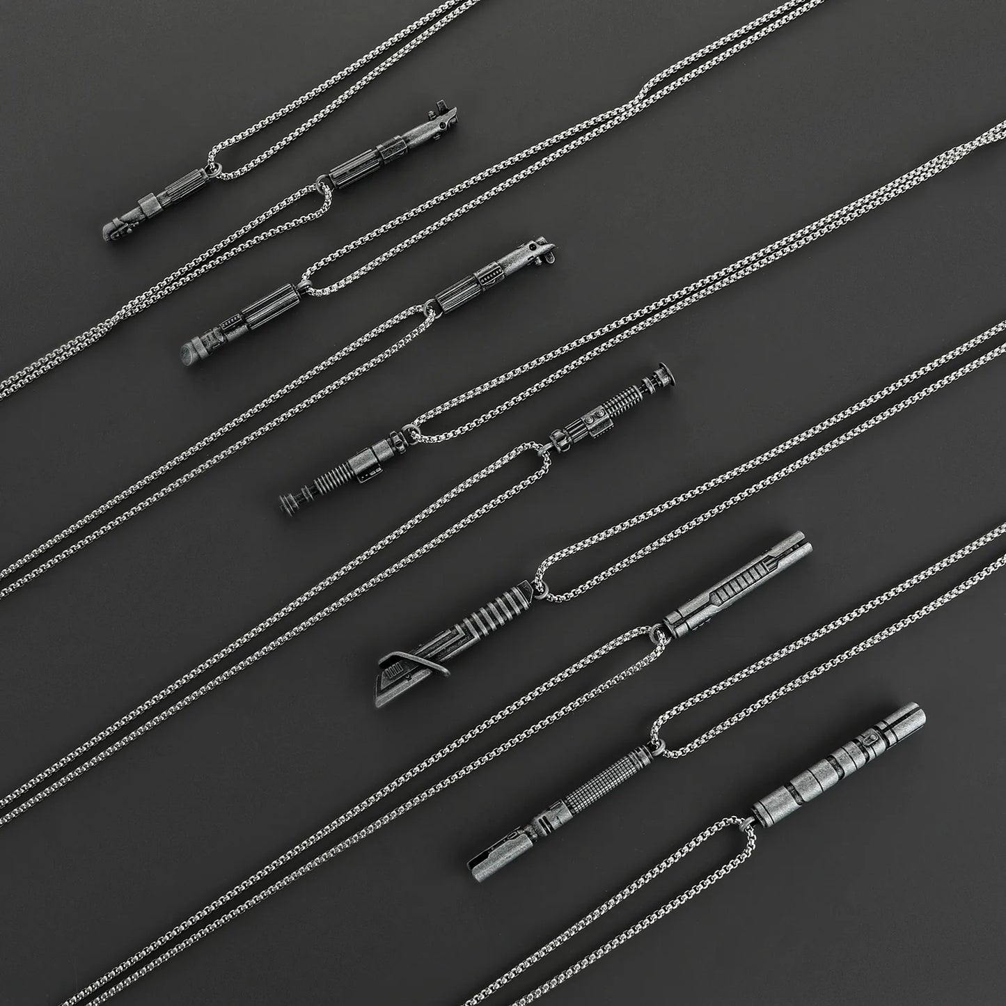 Stainless Steel Lightsaber Pendant Necklace