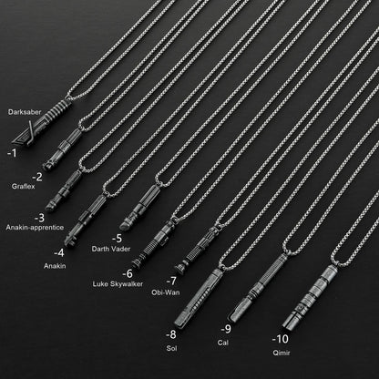 Stainless Steel Lightsaber Pendant Necklace