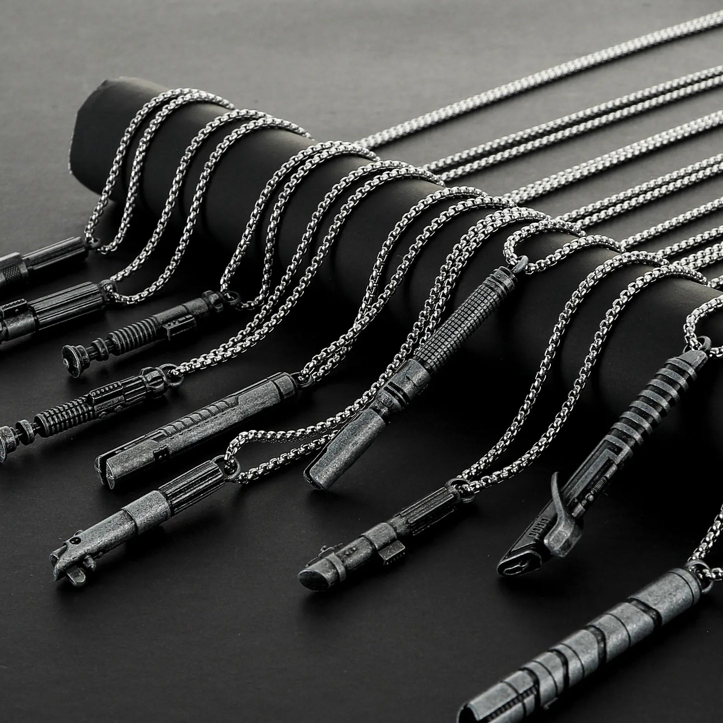 Stainless Steel Lightsaber Pendant Necklace