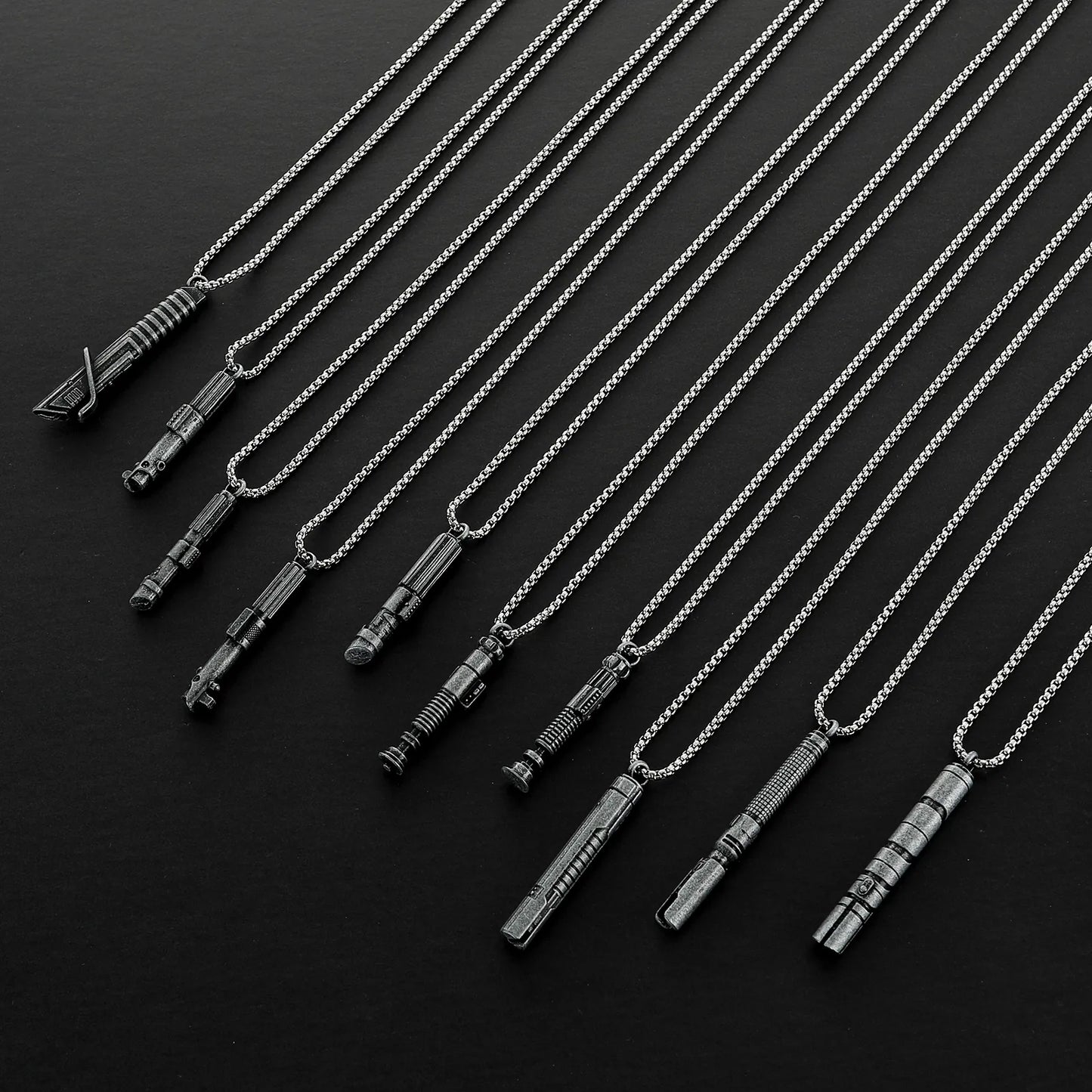 Stainless Steel Lightsaber Pendant Necklace