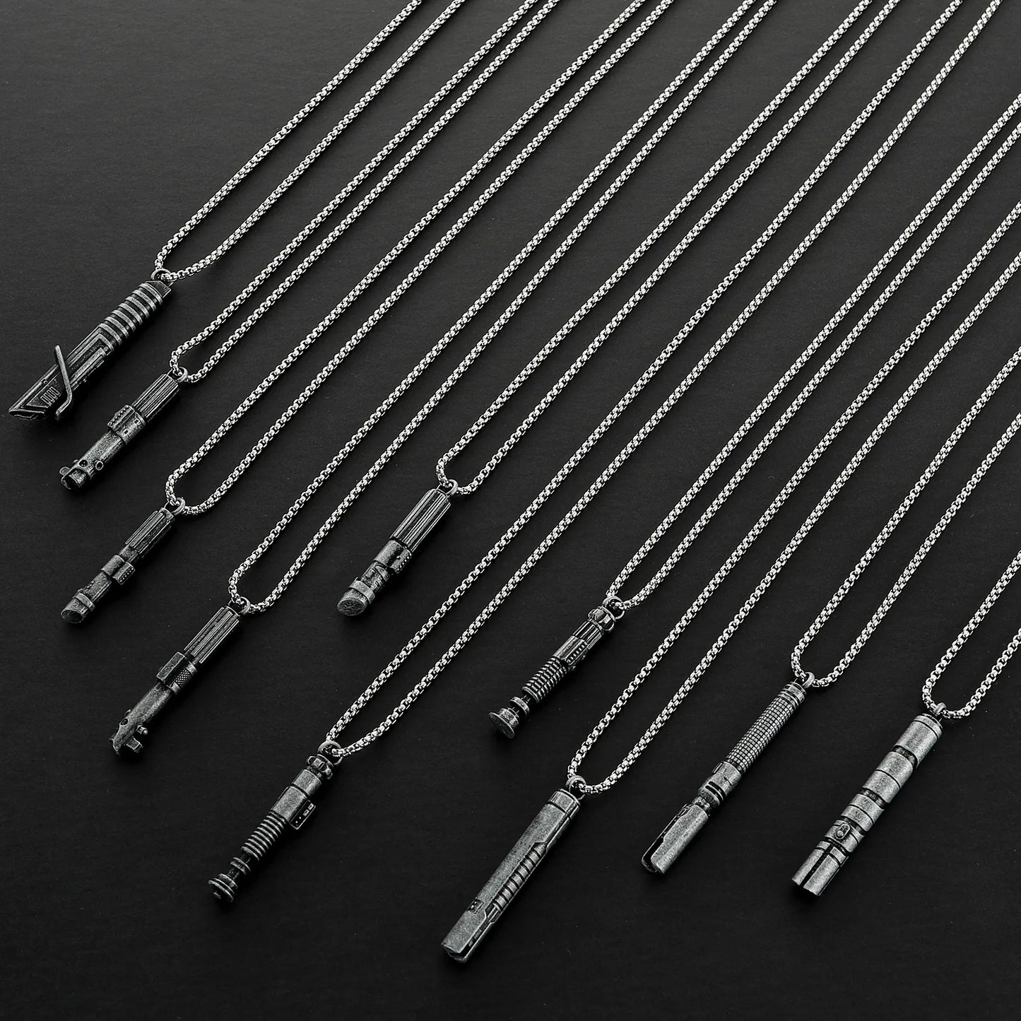 Stainless Steel Lightsaber Pendant Necklace