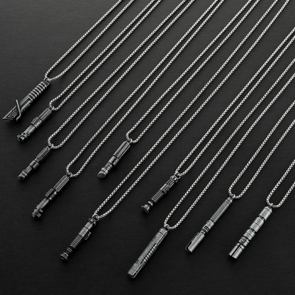 Stainless Steel Lightsaber Pendant Necklace