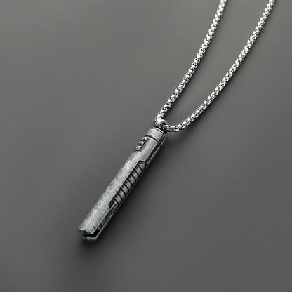Stainless Steel Lightsaber Pendant Necklace