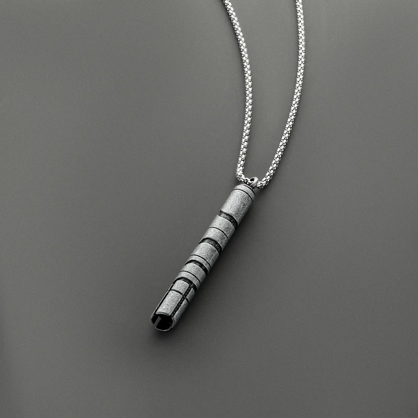 Stainless Steel Lightsaber Pendant Necklace